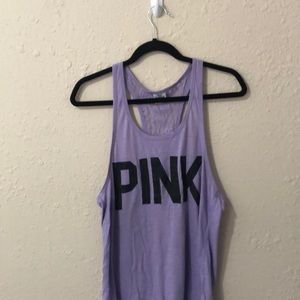 Purple Racerback Tank with lace detail